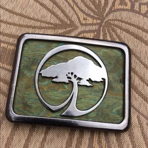 Arbor recycled wood belt buckle
